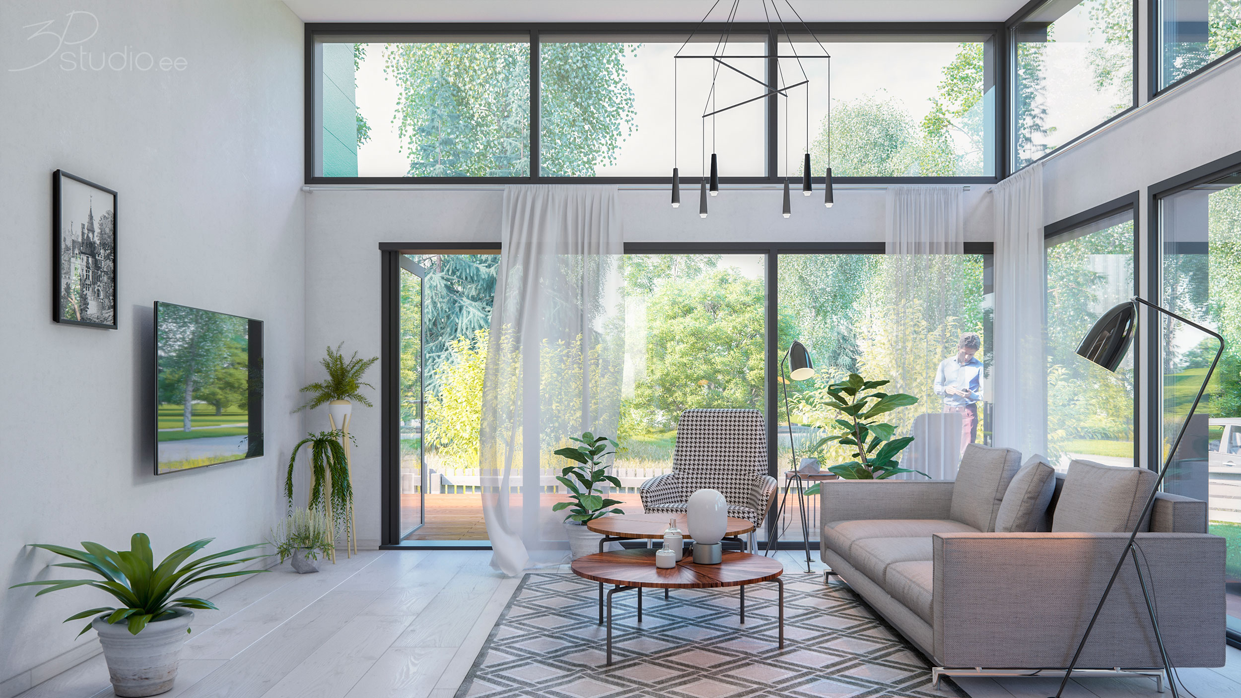 3D Visualisation, Rendering, Interior, Living room