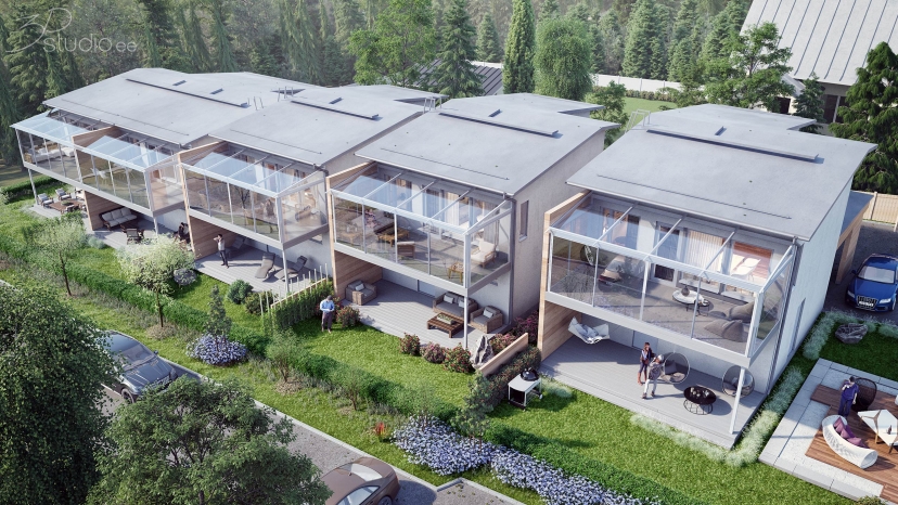 3D, Birdseye, rendering, Hiitolantie