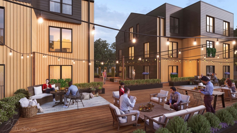 3D, Immobilien, Entwicklung, Verkaufsbilder