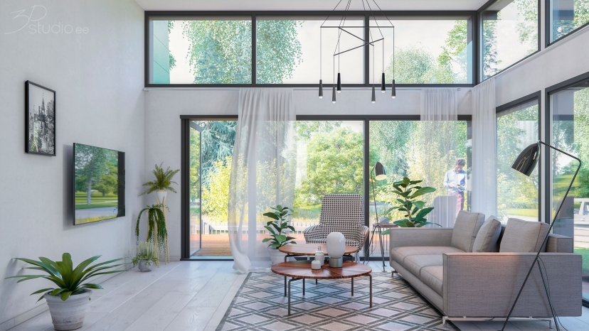 3D Visualisation, Rendering, Interior, Living room