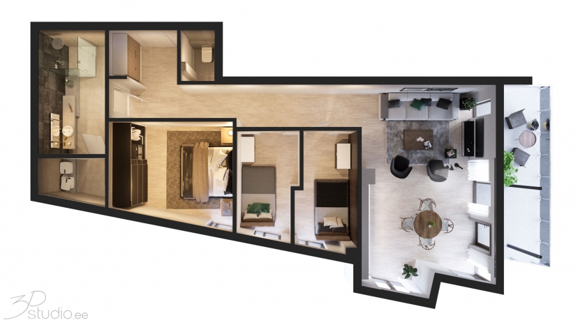 3D, Visualisierung, Bilder, Grundriss, Architektur, Immobilien, Innenarchitektur