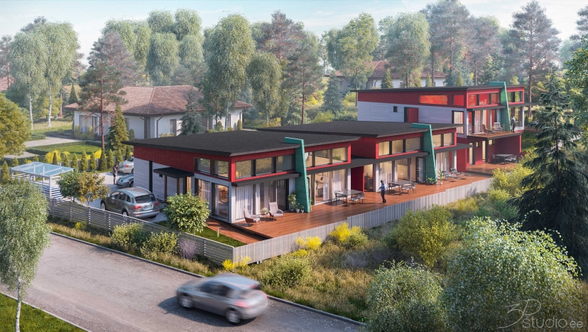 3D Visualization, Exterior, Rendering, Pisantie